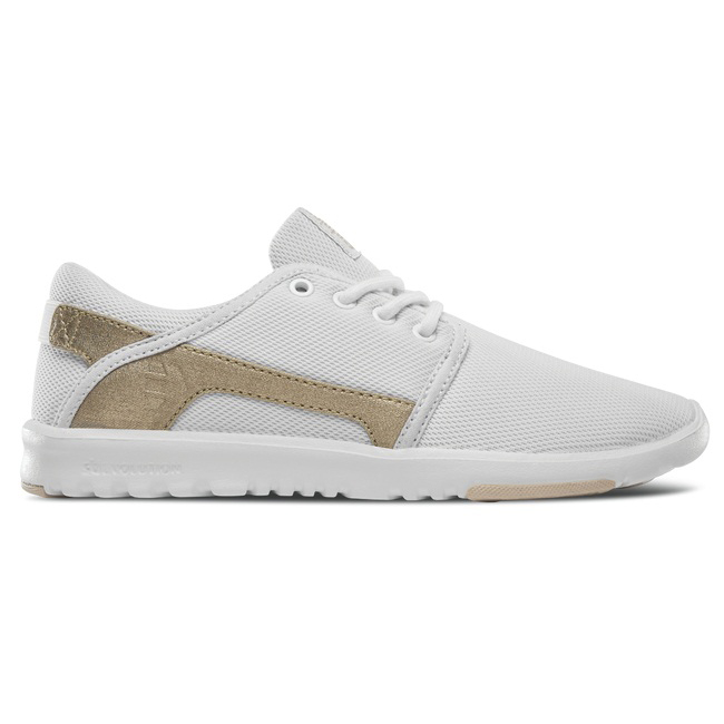 Etnies SCOUT Sneakers Dames Wit/Goud BE-QAEENP